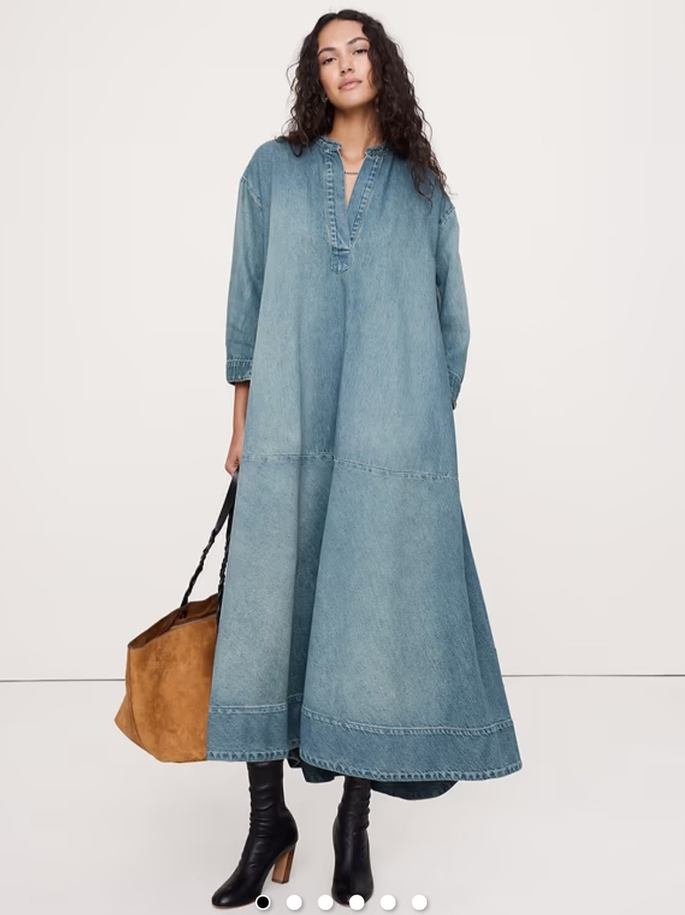 Banana Republic Denim Popover Shirt Dress Brand new with tags #relaxed #maxi